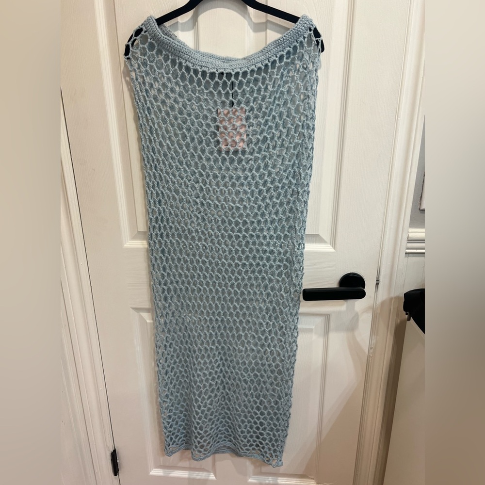 The crotchet maxi cover up -BLUE nwt - Picture 3 of 7